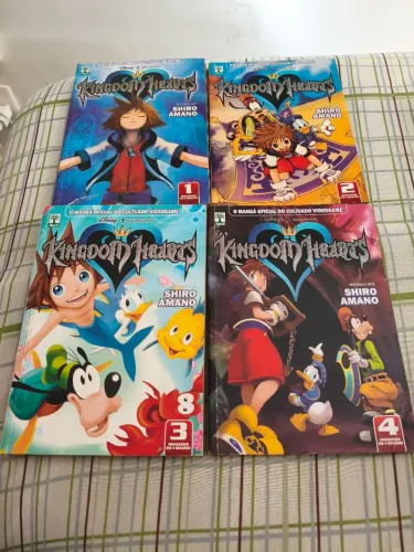 Coleção Mangá Kingdom Hearts - Completa 1 ao 4 - Editora Abril