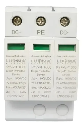 Protetor De Surto Dps Tripolar LUKMA 62201 Dc Para Solar 40ka 1000vcc