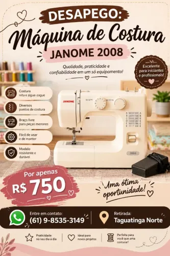 Maquina de Costura - Janome 2008