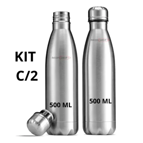 ? GARRAFA INOX 500ML. 2 unidades.
