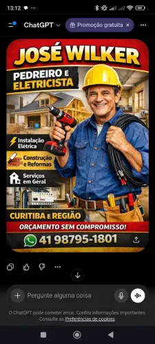 Pedreiro,eletricista e reformas em geral 