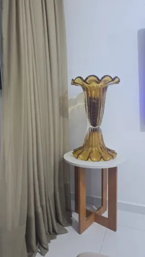 Vaso decoração murano cristal 