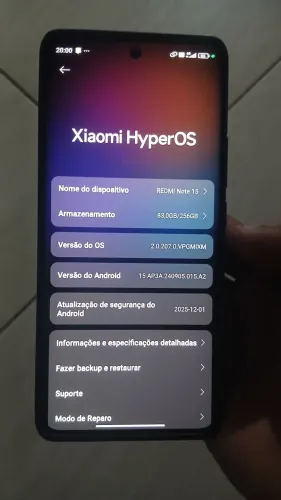 Vendo REDMI NOTE 15 NOVO APENAS 20 DIAS DE USO.
