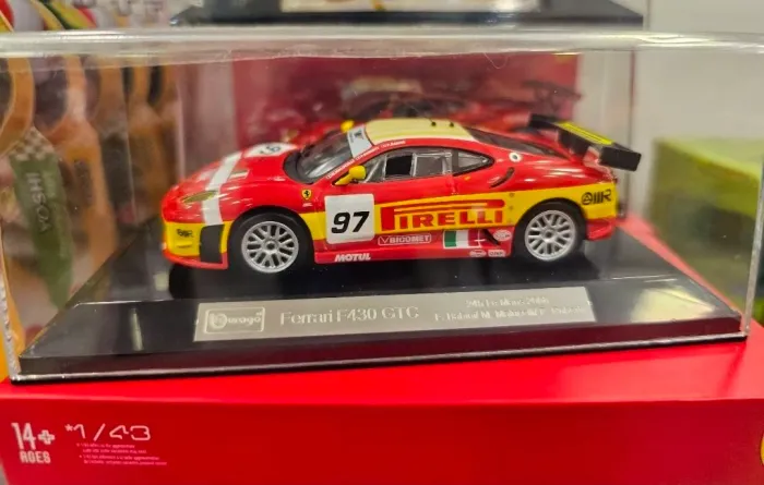 Miniatura Ferrari F430 gtc 2008 Metal Lemans Bburago original oficial 