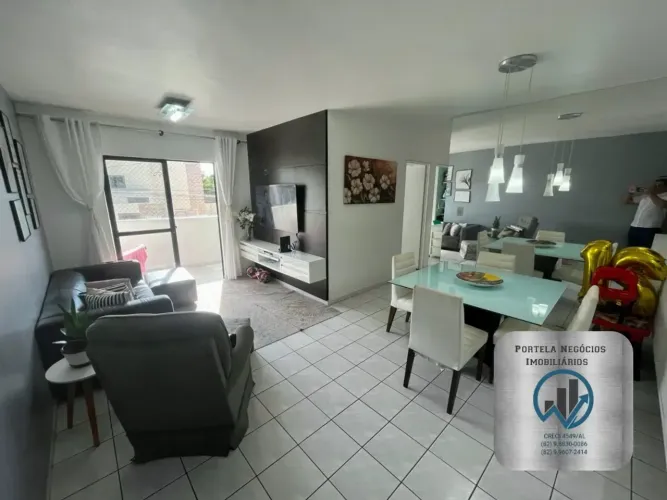 Apto na Gruta de Lourdes, 3/4, suíte, nascente, varanda, planejados, 81 m²