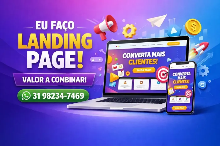 Faço landing page no precinho 