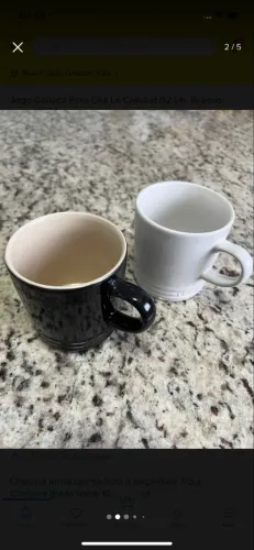 Duas xícaras lê creuset