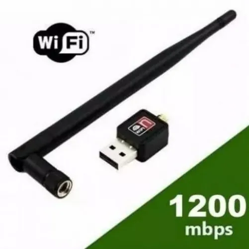 Antena Wifi Usb 1200 Mbps Wireless N Pc Notebook Computador Conversor Digital Produto Novo