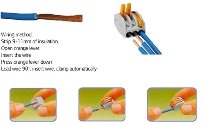 Conector Wago KIT 2 Unidades Borne De Emenda Para 2 Fios  Arduino Automação COD-CP629 