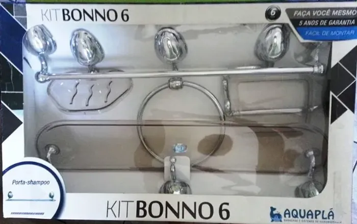 Kit para banheiro Bonno Aquaplás 6 peças - NOVO