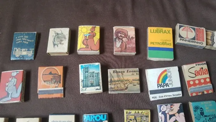Coleção de 25 fósforos antigo