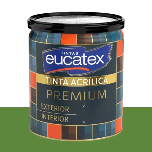Tinta Acrílica Acetinada Eucatex Brilho da Esmeralda 800 ml