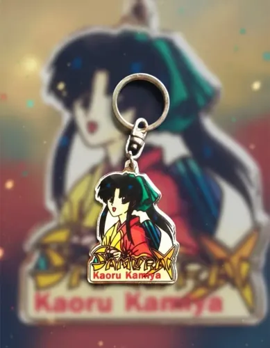 chaveiro antigo samurai x - kaoru kamiya original - para colecionadores!