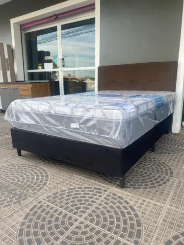 Cama com Colchão de mola ensacada Novo
