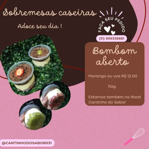 Bombom Aberto - Sobremesas Caseiras