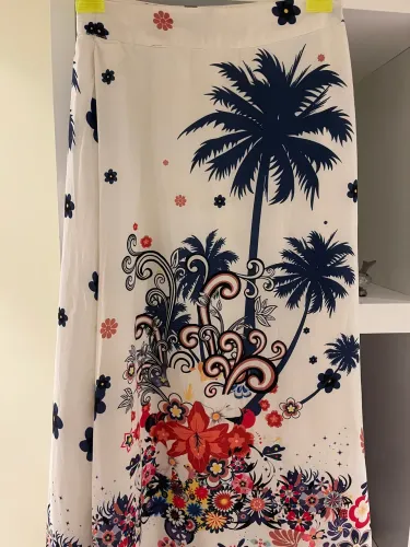 Saia estampada longa