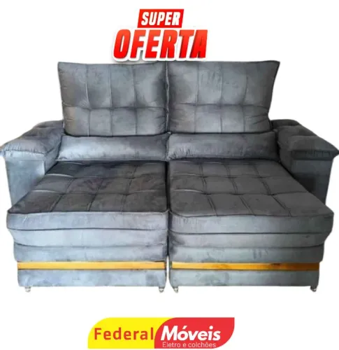 Sofá Retrátil e Reclinável Prime 2,00m Oferta - Temos Crediário