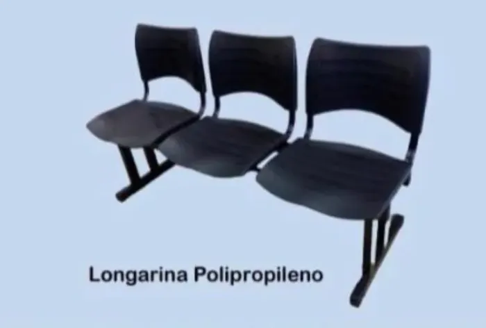 Longarina 3 lugares de polipropileno