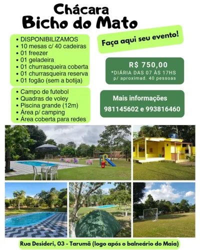 Chácara Bicho do Mato p/festas e eventos