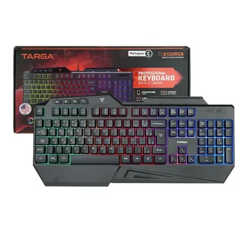 Teclado Gamer Rgb Com Teclas Antighosting Conexão USB