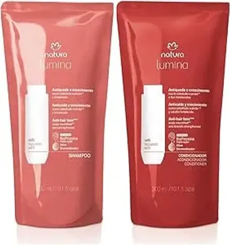 Refil Shampoo e Condicionador Lumina Antiqueda e Crescimento 300ml cada - Natura