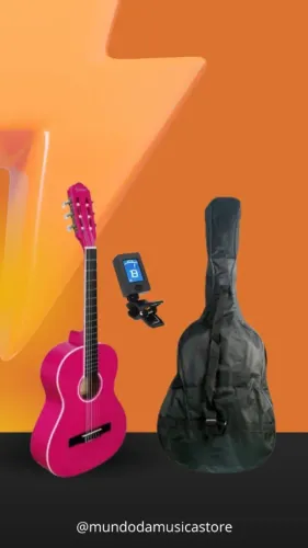 Giannini N6 Nylon Pink + capa bravo e afinador bravo