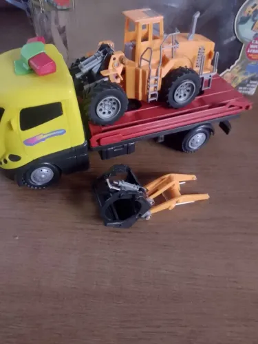 Brinquedo Caminhão com trator construir cargo 