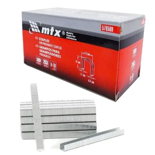 Grampos 10mm Caixa c/ 5000 Para Grampeador Pneumático MTX