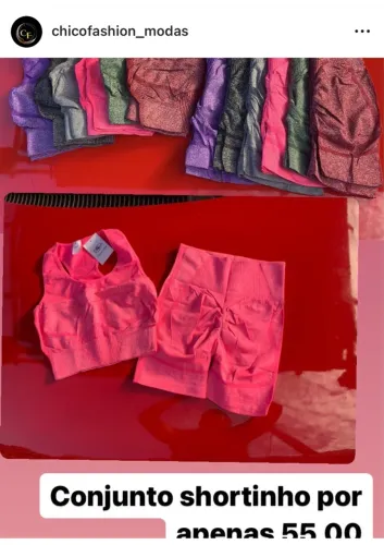 Conjunto shortinho fitness