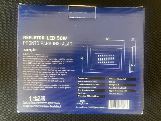 Refletor led 50w verde 