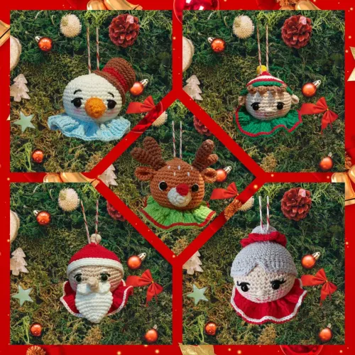 Adorno p/ árvore de Natal (kit com 5)