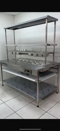 Mesa de aço inox pista QUENTE