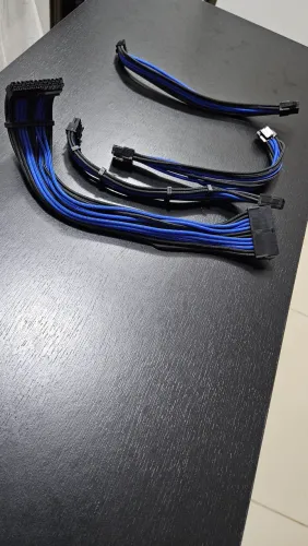 Kit 4 Cabos Sleeved Extensor Fonte Atx Gpu Eps Pci-e