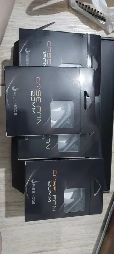 KIT 4 VENTOINHAS RISE MODE HEX TURBINE 120MM ARGB, NOVAS