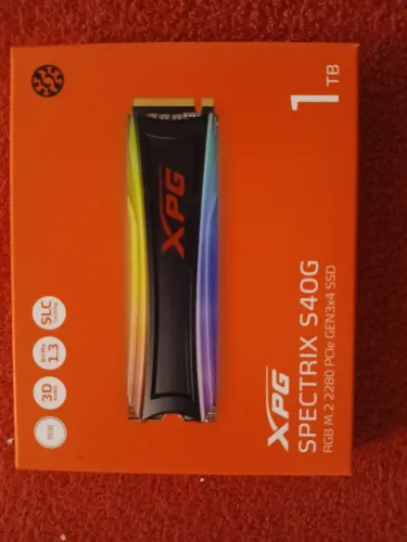 SSD XPG Spectrix S40G 1TB M.2 NVMe PCIe 3.0 RGB