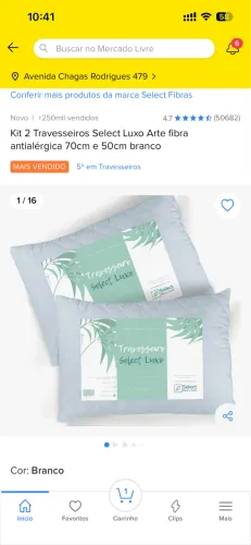 Kit 2 Travesseiros Select Luxo Arte fibra antialérgica 70cm e 50cm branco