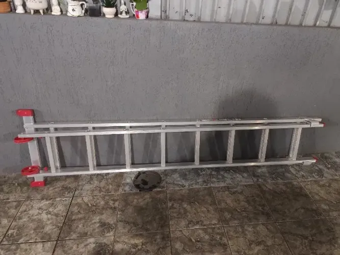 Escada Multifunção Alumínio Botafogo Lar & Lazer 3.88m 150kg 8 Degraus