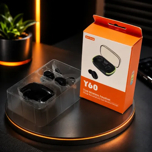 KIT C/ 7 FONES Bluetooth TWS Y60 Sem Fio 5.0 Case LED Som HD Touch Android iPhone