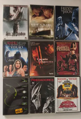 Lote com 9 DVDs