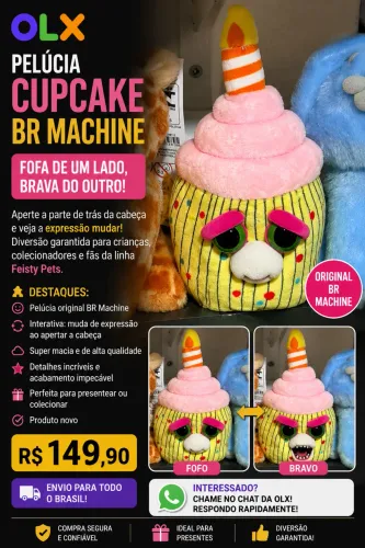 Pelúcia Interativa Cupcake BR Machine