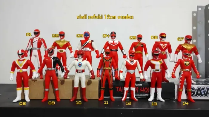 Red Super Sentai Power Rangers 12cm original bandai Japão escolha