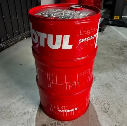 2 tambores metálicos 60L Motul - Decoração Industrial / Retrô