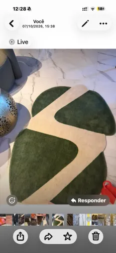 Tapete orgânico verde mais 2 passadeiras rosas