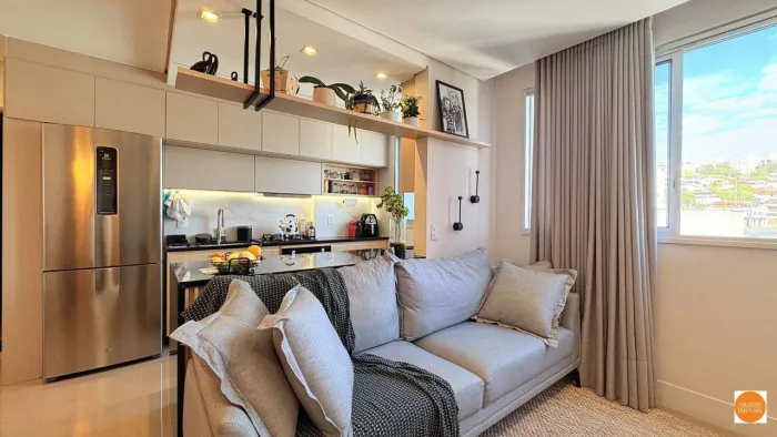Apartamento com aproximadamente 47m² à venda  1 quarto e 2 vagas  Buritis.