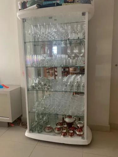 Cristaleira MDF branca