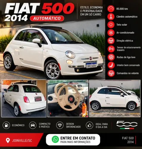 Fiat 500 Cult 1.4 Flex 8V EVO Dualogic 2014