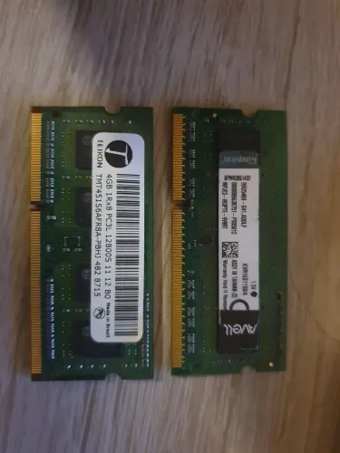 Kit 2 Memórias RAM para Notebook - 4GB DDR3L 1600MHz + 4GB DDR3 1333MHz