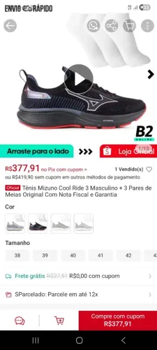 Tênis mizuno original usado 3x