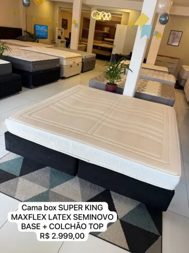 Colchão KING LÁTEX SEMINOVO MAXFLEX - Entrego!