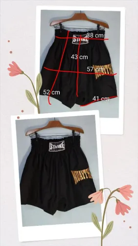 Short Muaytha preto tamanho GG